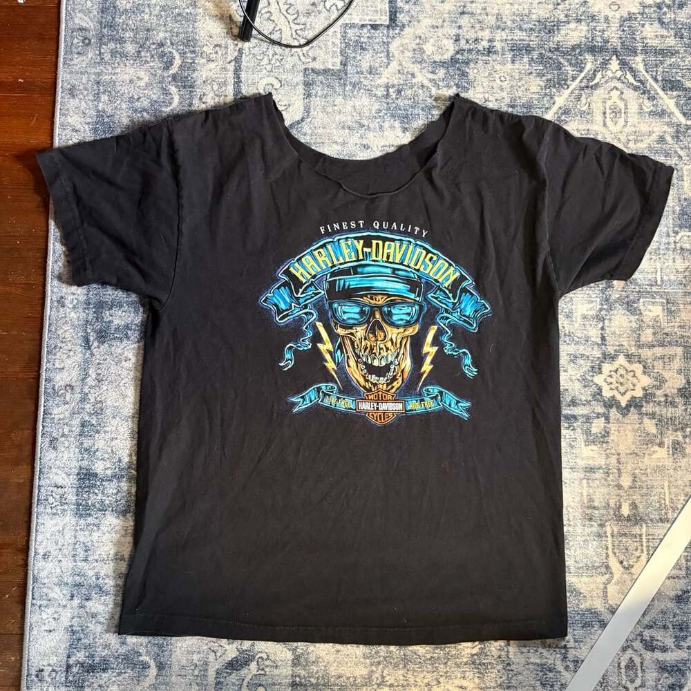 Harley-Davidson Graphic T-Shirt Black Lexington Kentucky Cut Neck